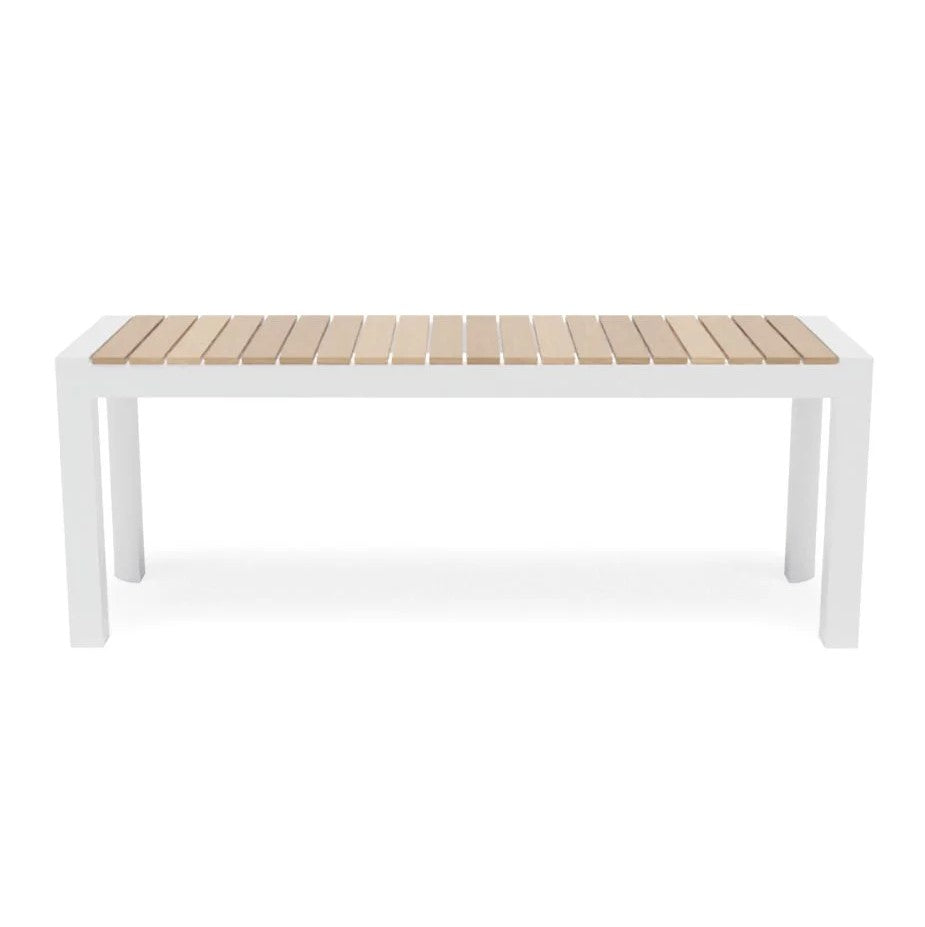 Wooden Top Metal Outdoor Bench - 120cms (Available in 2 Colors)