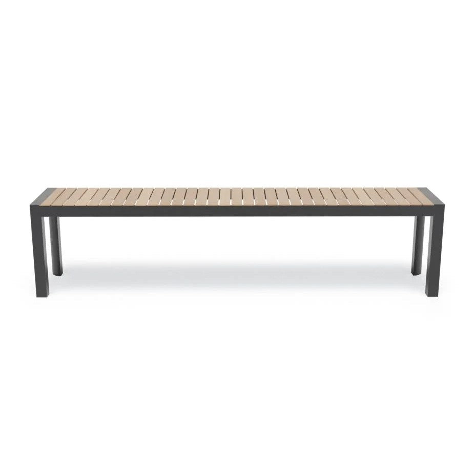 Wooden Top Metal Outdoor Bench - 190cms (Available in 2 Colors)