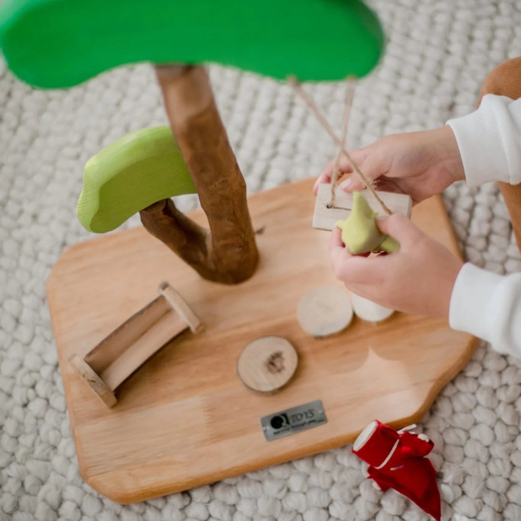 Wooden Tree and Swing Play Set