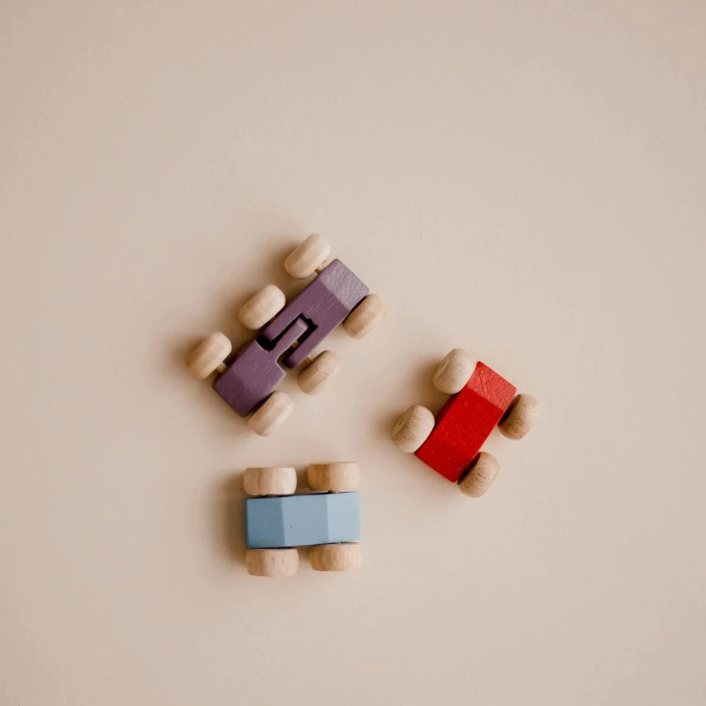 Wooden Zig Zag Color Racing Cars