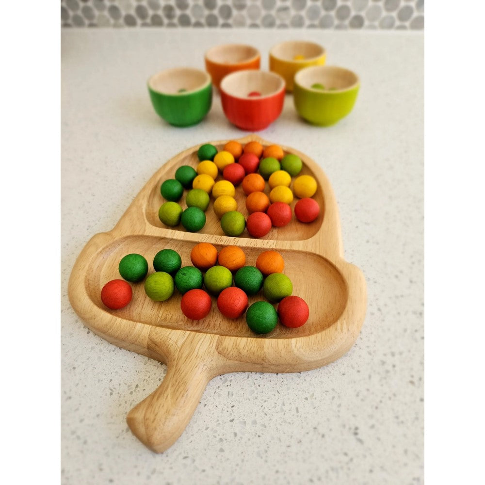 Wooden Imaginative Play Acorn Tray