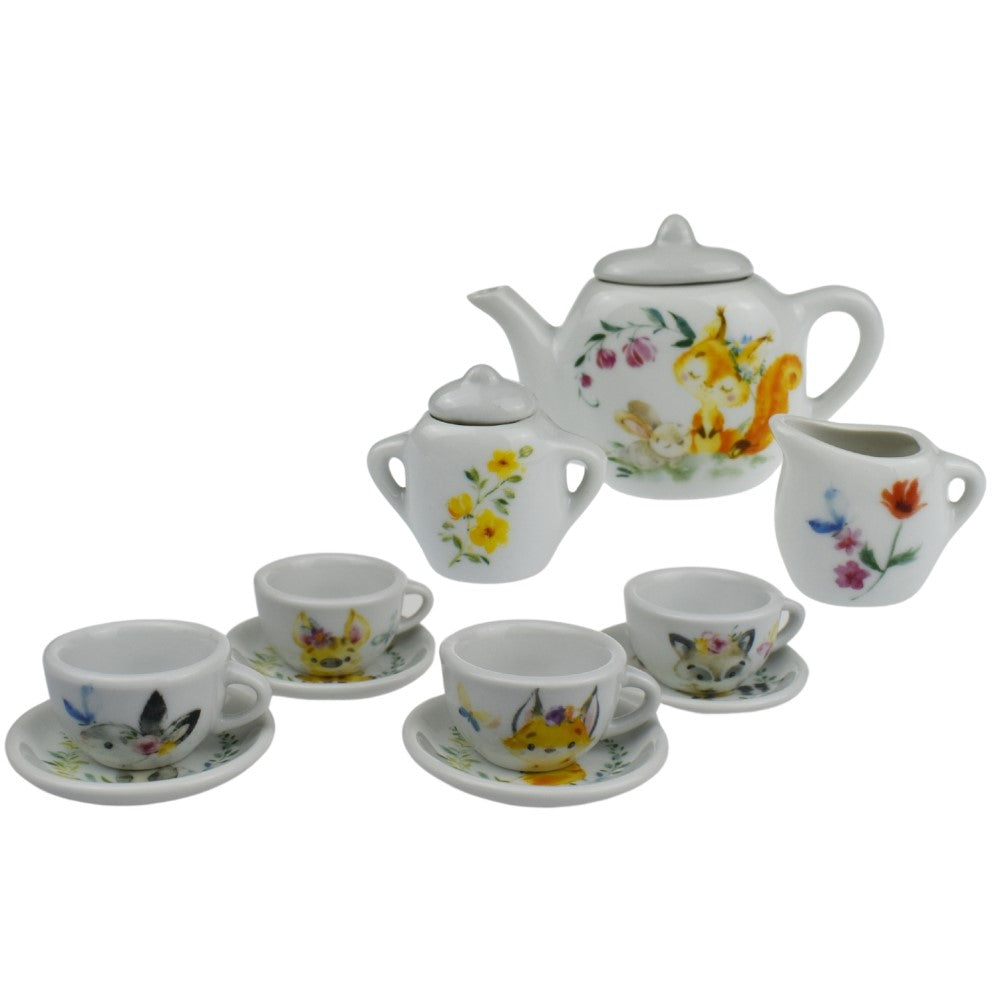 Woodland Fox Porcelain Tea Set 13Pcs