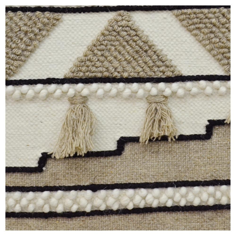 Woolen Wall Hanging Tapestry - Ivory & Brown