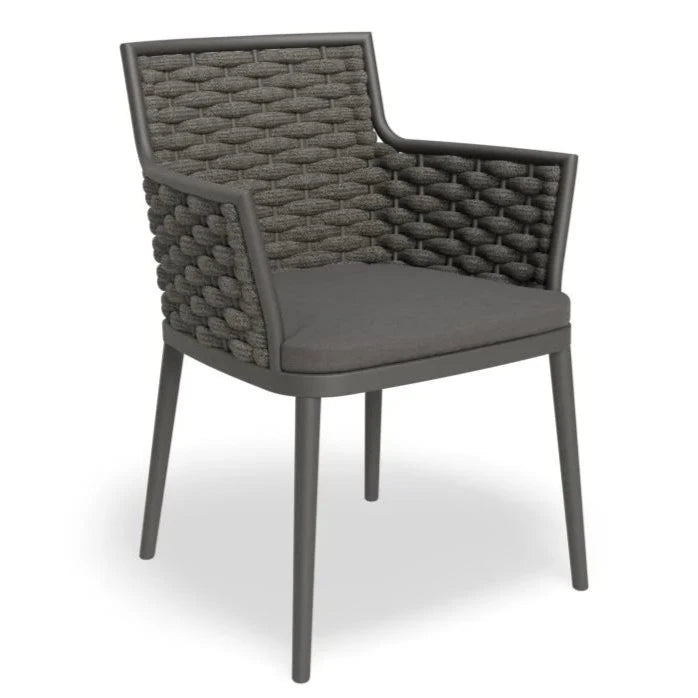 Woven Inspired Padded Dining Chair (Available in 2 colors)