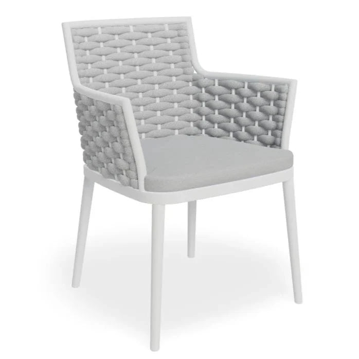 Woven Inspired Padded Dining Chair (Available in 2 colors)