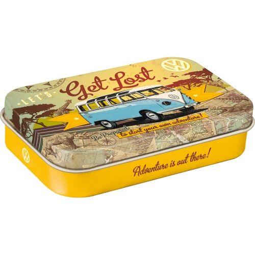 XL Mint Box VW Bulli - Let's Get Lost - Nostalgic-Art - 10x6x2cm