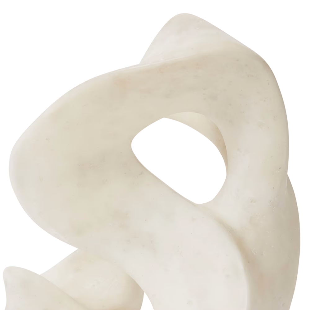 Artisanal Camille Ribbon White Sculpture