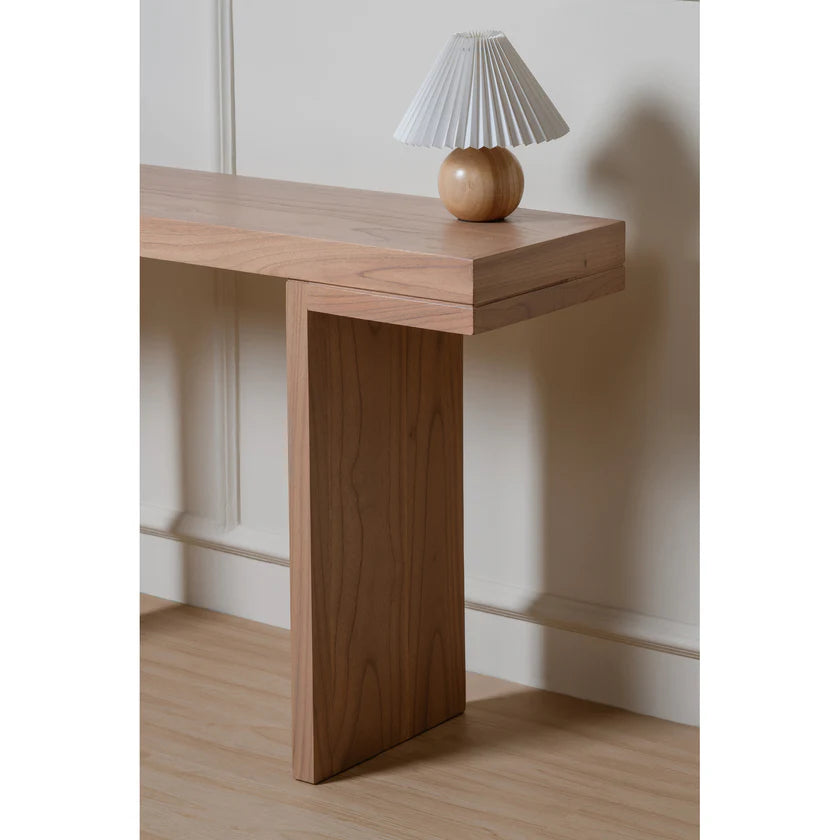 Brentwood Modern Minimalist Console Table - Natural - 130cms