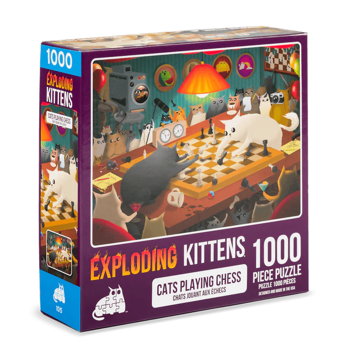 Cats Playing Craps Jigsaw Puzzle by Exploding Kittens