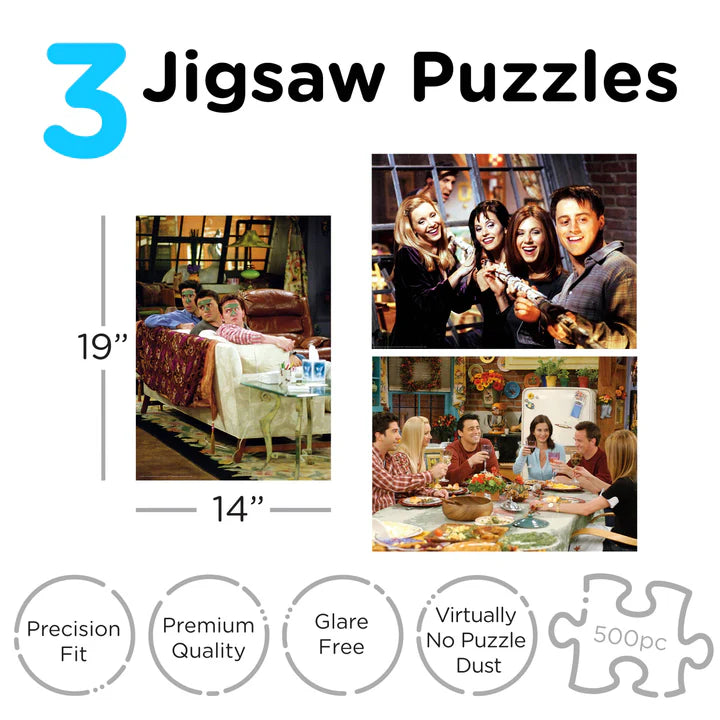 Friends 500pc x 3 Puzzle Set