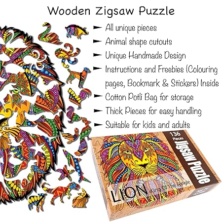 Lion 140 Piece Wooden Puzzle