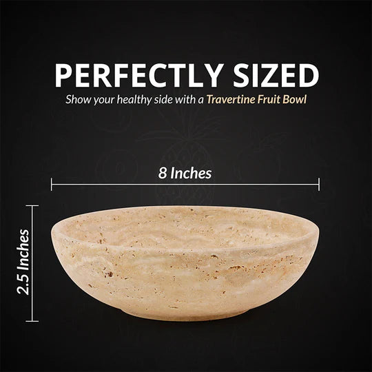 Marble High-Quality Round Fruit Bowl - 20cms