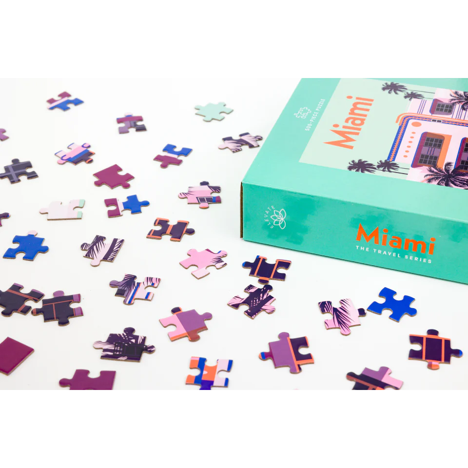 Miami Travel Poster 500 Piece Puzzle
