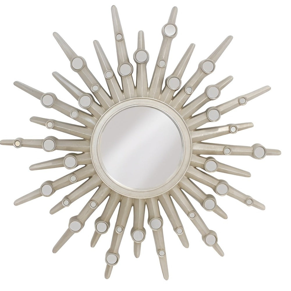 Radiant Sunburst Round Wall Mirror