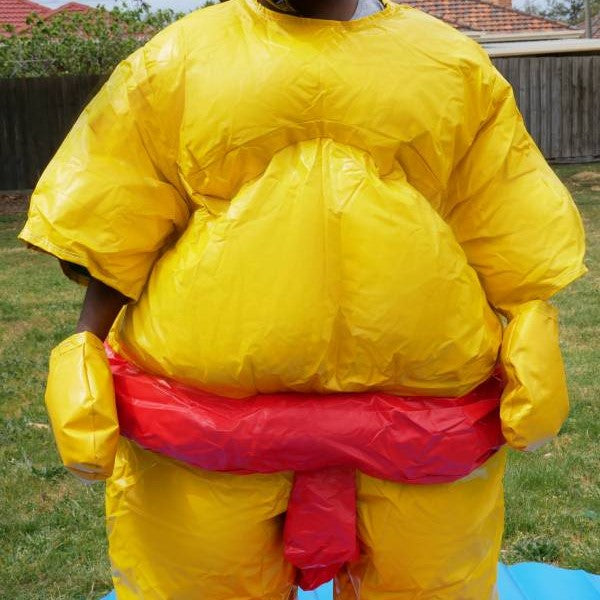 Set Of 2 Adult Sumo Suits With Helmets Gloves Mat