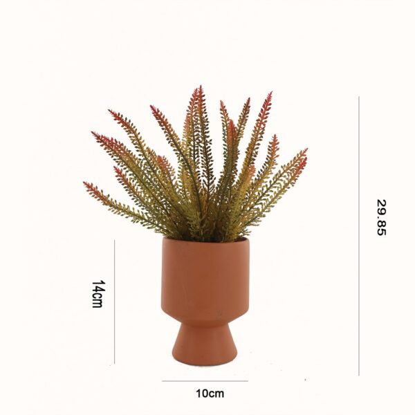 Artificial Fern in Ceramic Vase