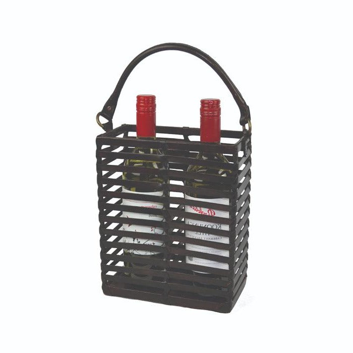 Artisanal Double Bottle Leather Wine Carrier (2 Colors to Choose)