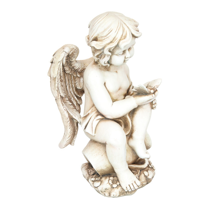 Cherub Playing With Butterfly Statue