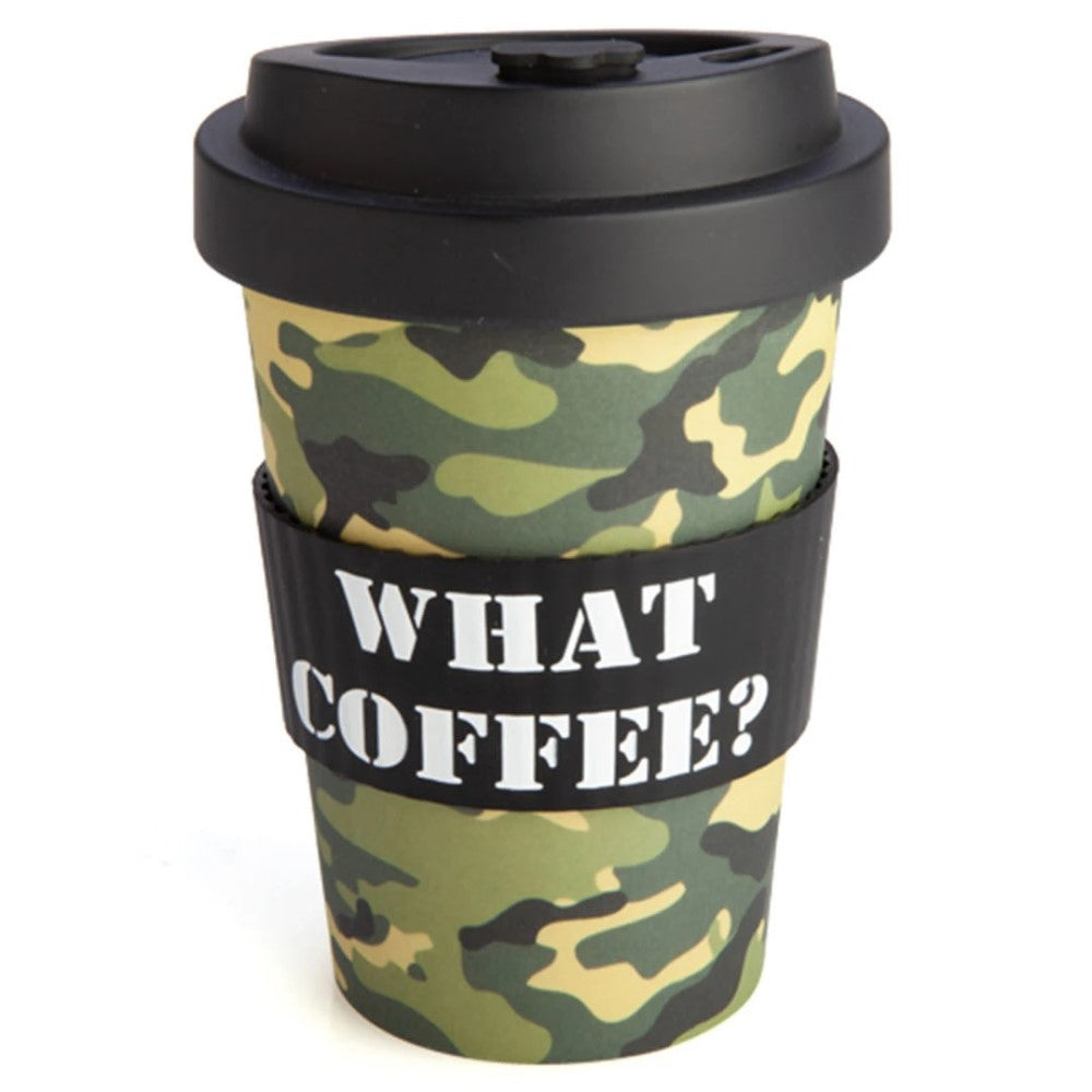 'What Coffee' Camo Bamboo Cup