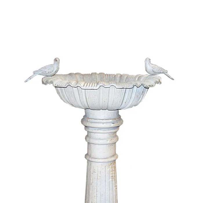 Cast Iron Lotus Bowl Bird Bath (Available in 2 Colors)