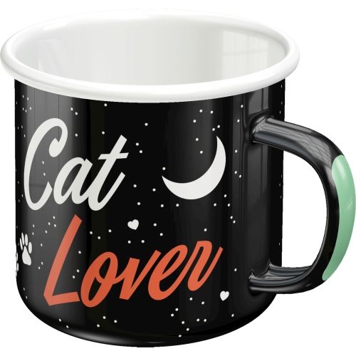 Cat Lover Enamel Coffee Mug