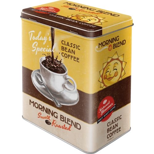 Morning Blend Smooth Roasted Storage Tin Box