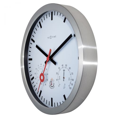 3 in 1 NeXtime Clematis Outdoor Wall Clock 35cms