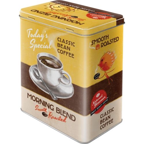 Morning Blend Smooth Roasted Storage Tin Box