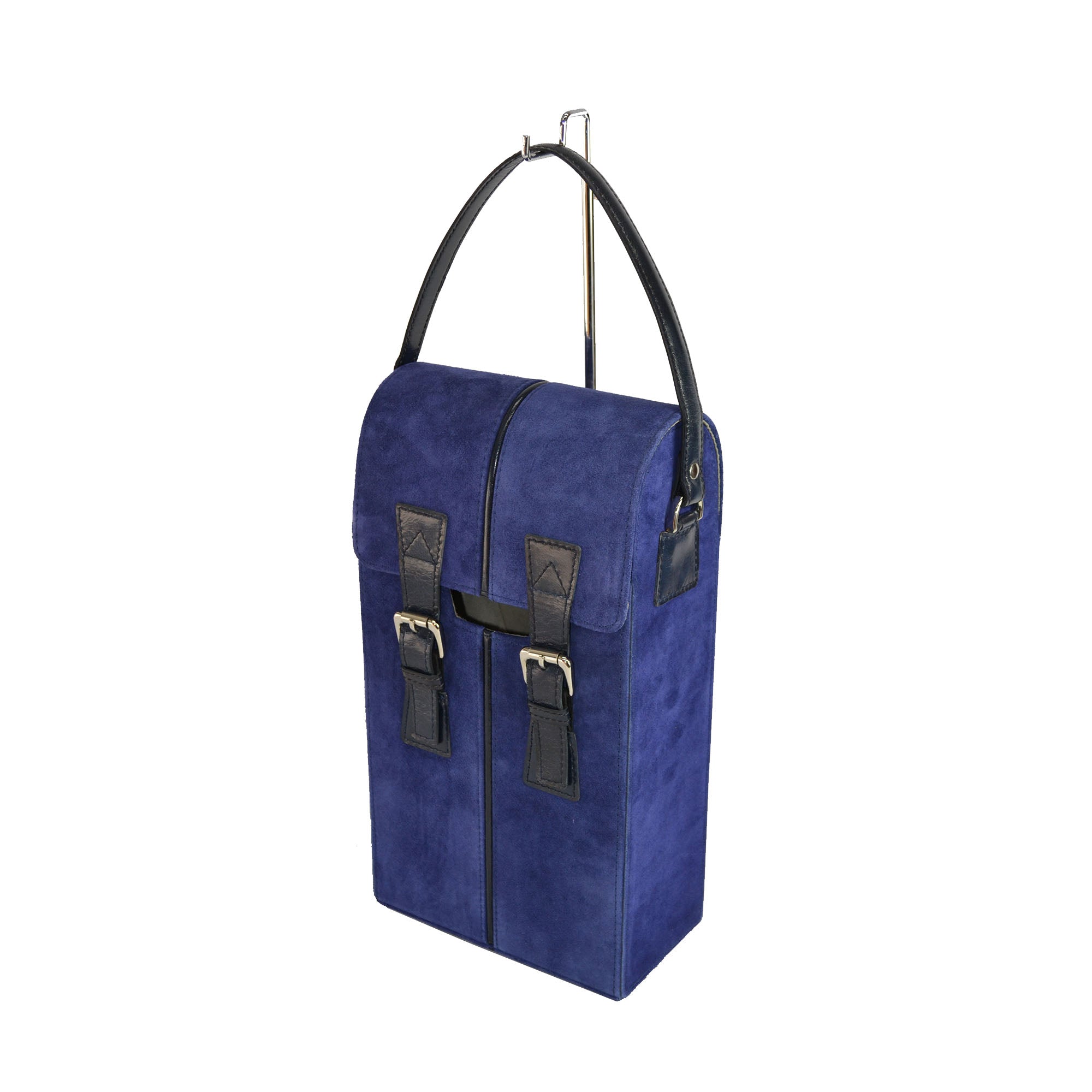 Colonial Style Double Wine Holder Leather Suede (7 Colors to Choose)