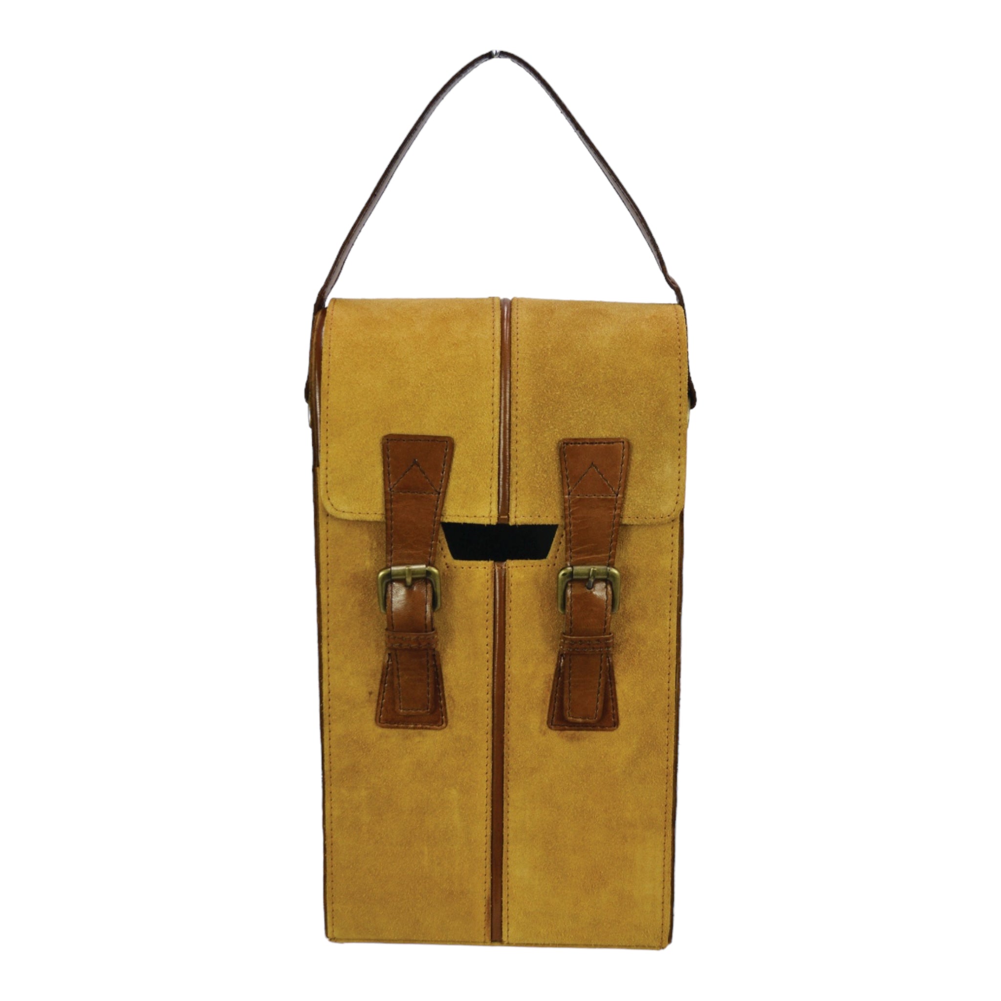 Colonial Style Double Wine Holder Leather Suede (7 Colors to Choose)