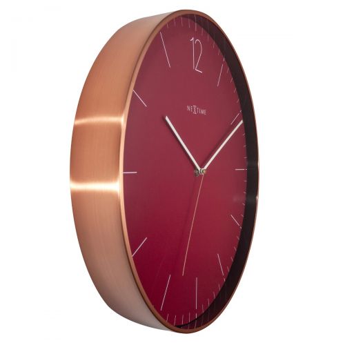 NeXtime Very Essential Copper Frame Wall Clock 40cm