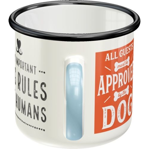 "Dog Rules" Enamel Coffee Mug