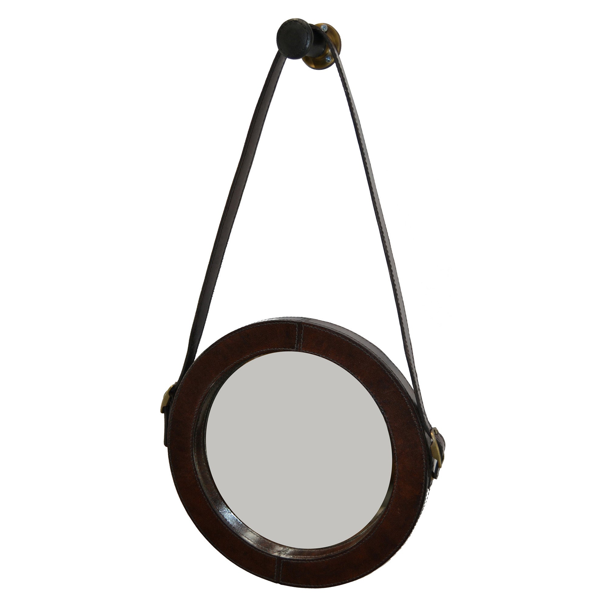 30cms Elegant Round Leather Frame Mirror (Available in 3 Colors)