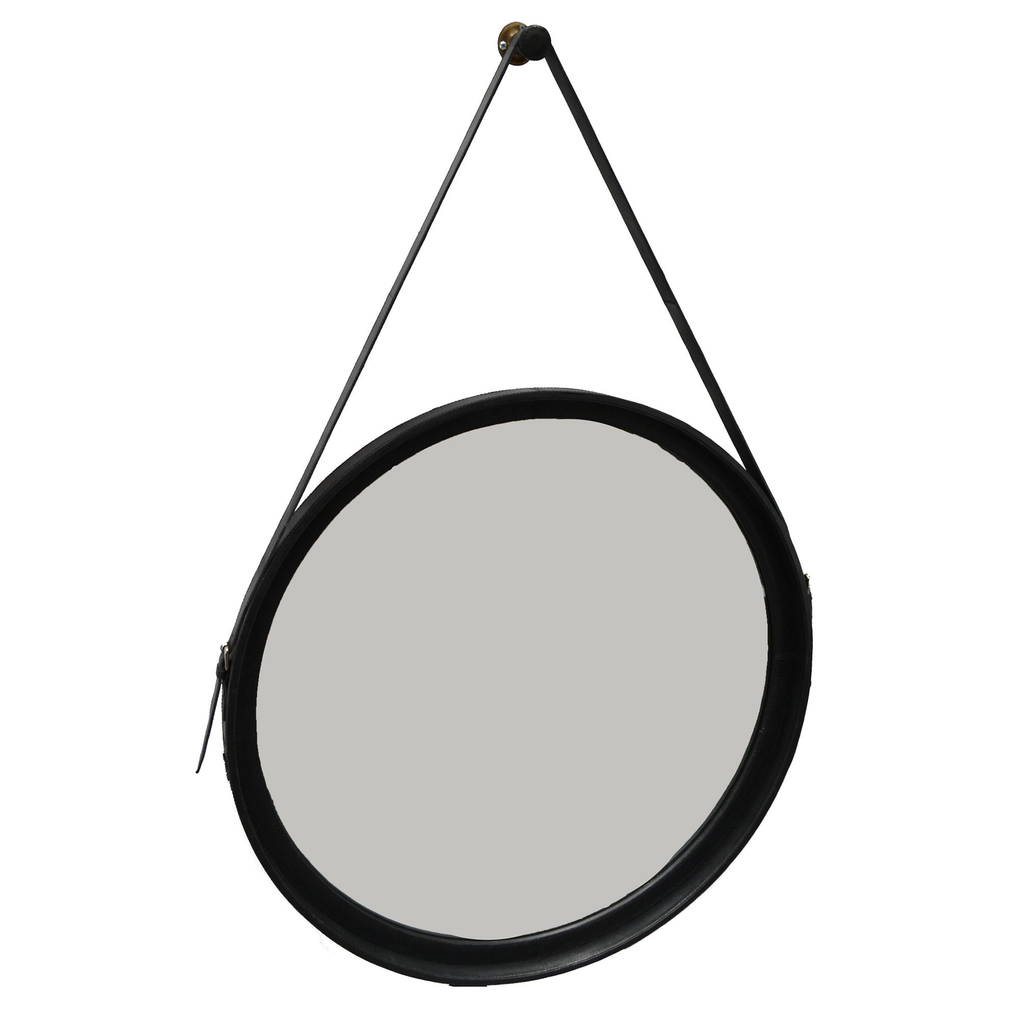 80cms Elegant Round Leather Frame Mirror (Available in 3 Colors)