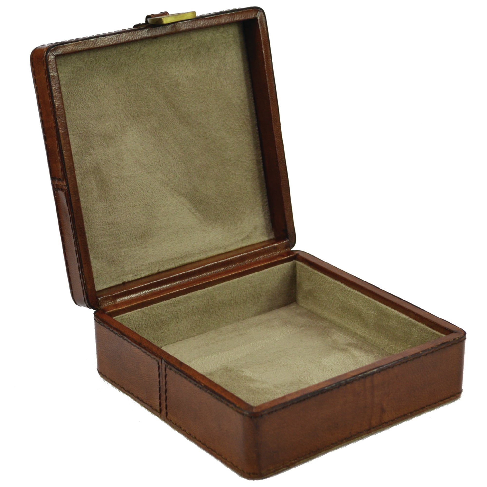 Elegant Square Leather Trinket Box With Stirrup (3 Colors to Choose)
