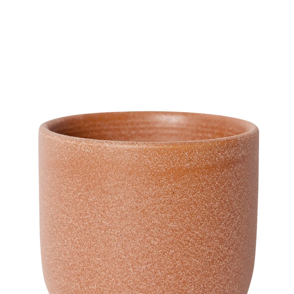 Cermaic Allegra Pot with Saucer - Available in 3 colors - 12 x 12 x 12cms
