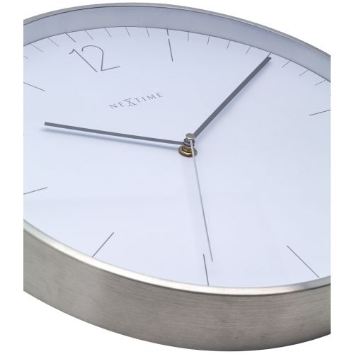 NeXtime Essential Silver Frame Wall Clock