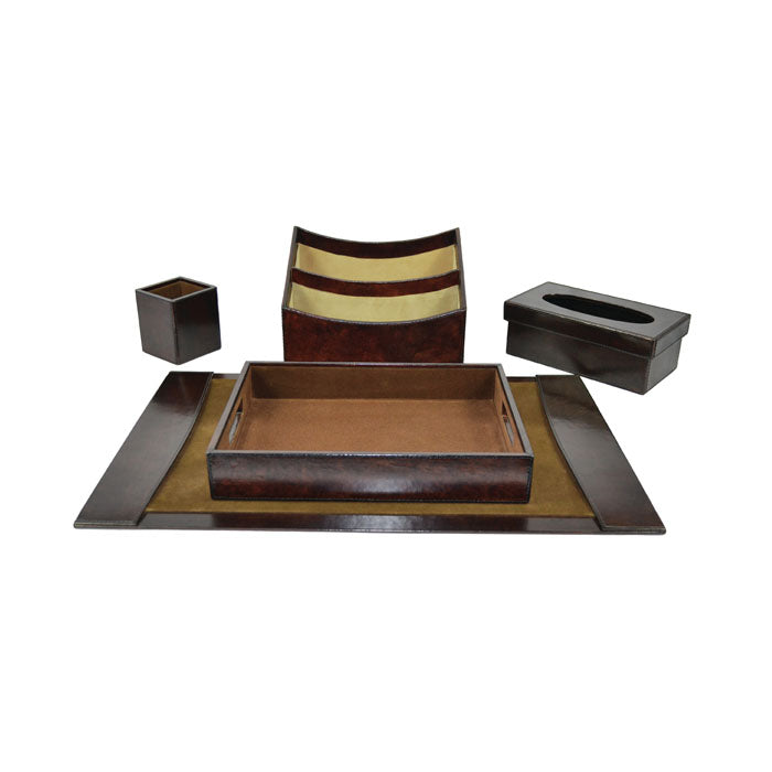 Executive Leather Desktop Organizer Set (6 Colors to Choose)