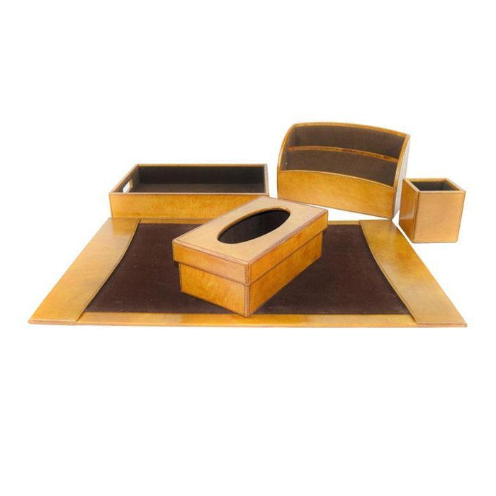 Executive Leather Desktop Organizer Set (6 Colors to Choose)