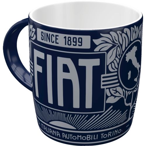 Fiat Since 1899 Logo Blue Ceramic Coffee Mug