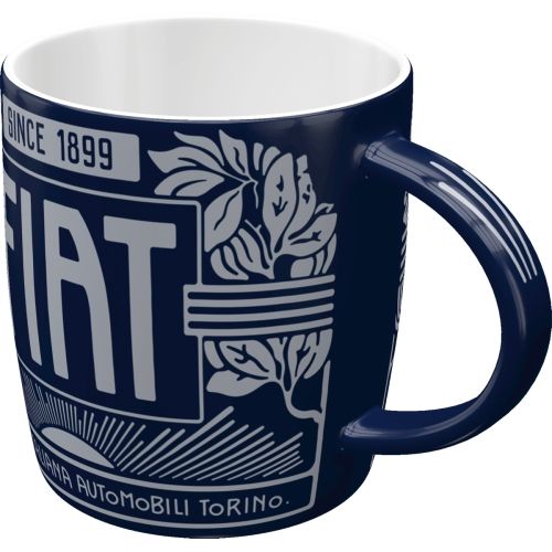 Fiat Since 1899 Logo Blue Ceramic Coffee Mug