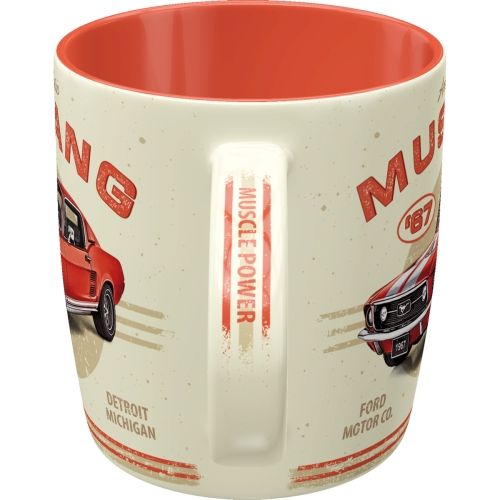 Ford Mustang GT 1967 Red Ceramic Coffee Mug
