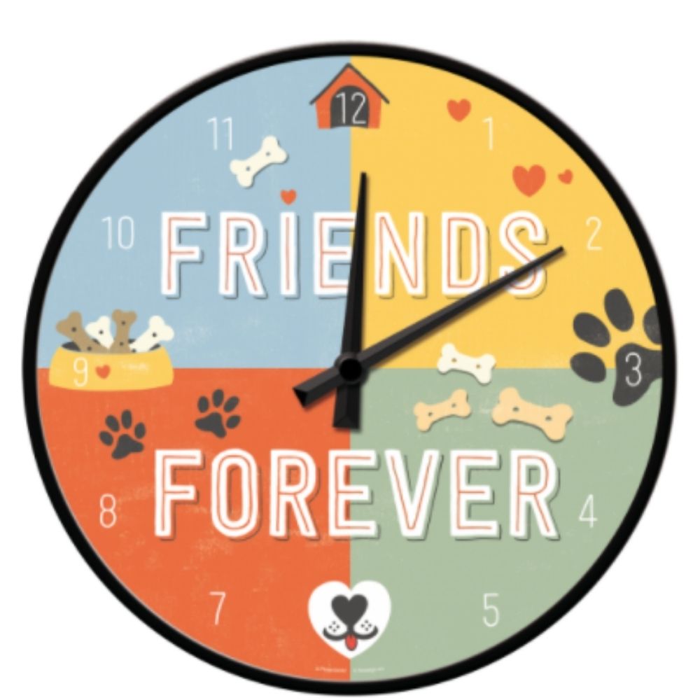 Pet Friends Forever Wall Clock