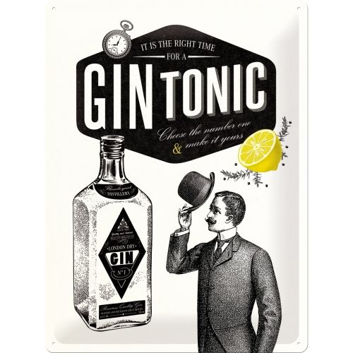 Gin Tonic Metal Sign