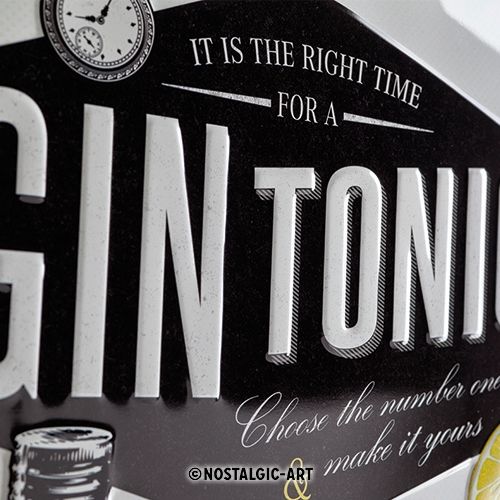 Gin Tonic Metal Sign