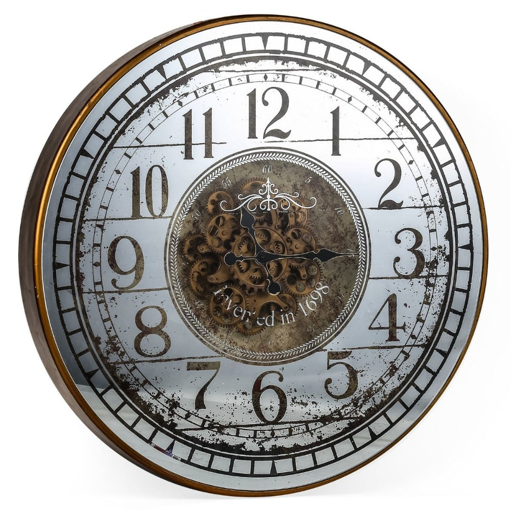 Golden Elegance 3D Mechanism Wall Clock