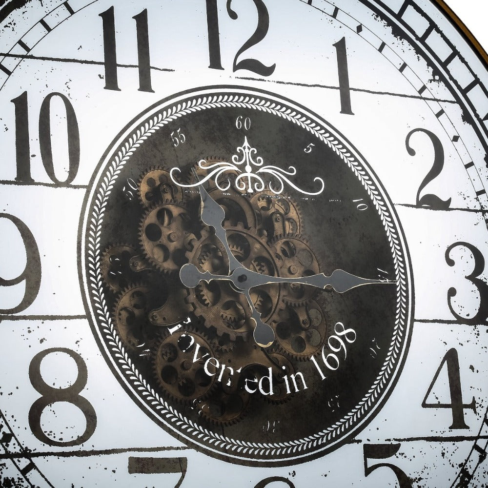 Golden Elegance 3D Mechanism Wall Clock