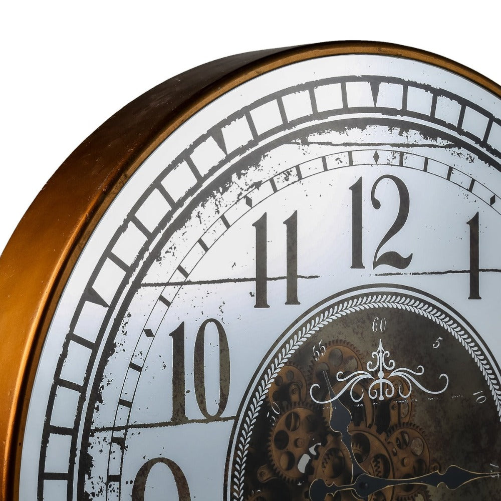 Golden Elegance 3D Mechanism Wall Clock