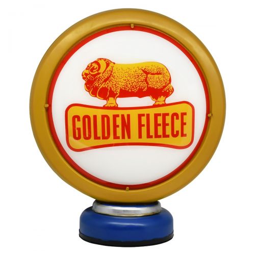 Golden Fleece Fuel Bowser Vintage Metal Mantel Sign