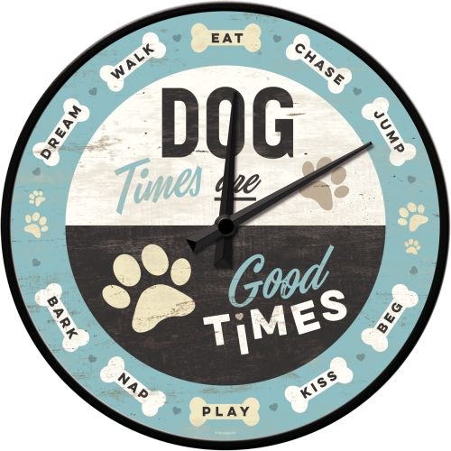 Dog Good Times Wall Clock